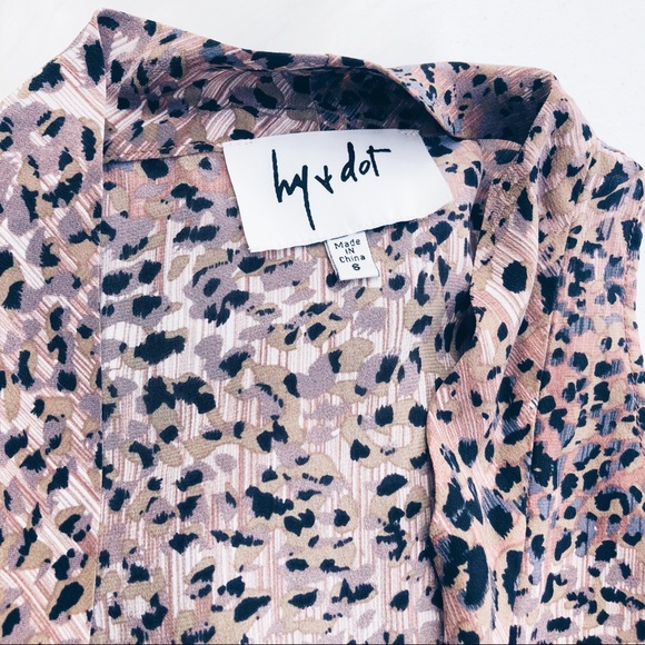 Hy + Dot blush leopard frump blouse - Picture 4 of 7